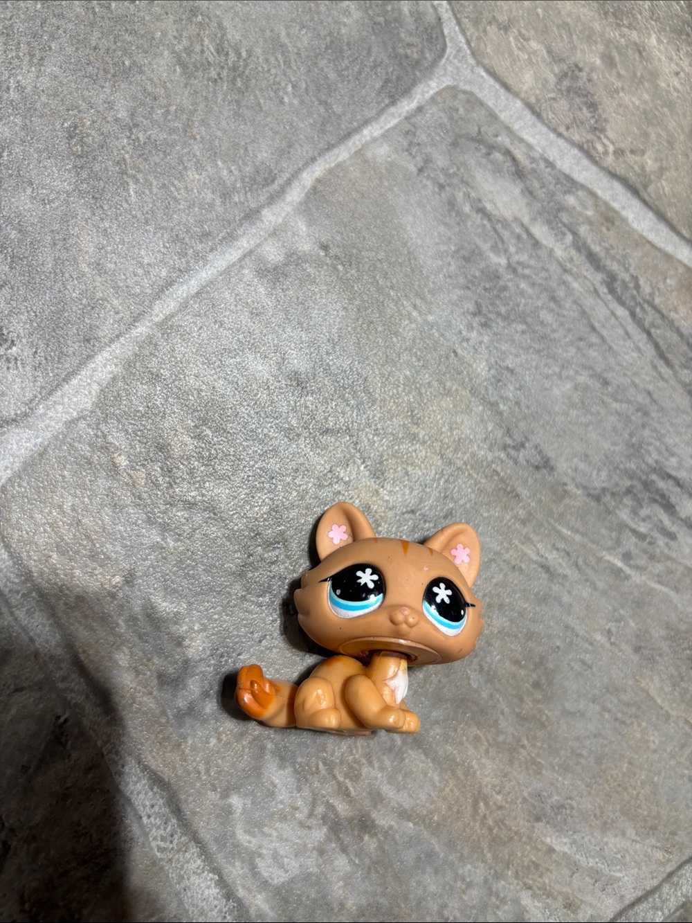 Littlest Pet Shop Crouching Tabby Cat Kitten #649 LPS